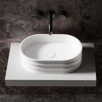 Раковина накладная ABBER Stein AS2650 белая матовая схема 1