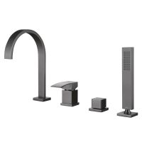 Смеситель ABBER Wasserfall AF8613NG на борт ванны, никель схема 1