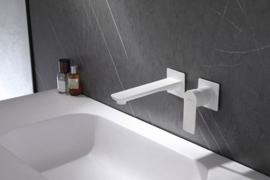 Смеситель ABBER Weiss Insel AF8082FW для раковины скрытого монтажа, белый матовый схема 3