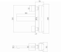 Смеситель ABBER Daheim AF82122NG для раковины скрытого монтажа, никель схема 2 Смеситель ABBER Daheim AF82122NG для раковины скрытого монтажа, никель схема 2