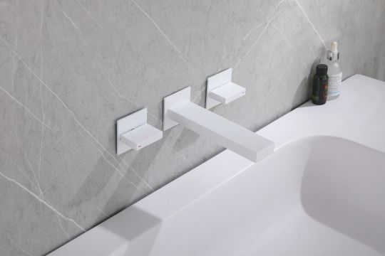 Смеситель ABBER Daheim AF82122W для раковины скрытого монтажа, белый матовый схема 3