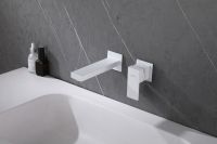 Смеситель ABBER Daheim AF8212W для раковины скрытого монтажа, белый матовый схема 3 Смеситель ABBER Daheim AF8212W для раковины скрытого монтажа, белый матовый схема 3