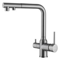 Смеситель ABBER Emotion AF8814NG для кухни с подключением фильтра и выдвижной лейкой, никель схема 1