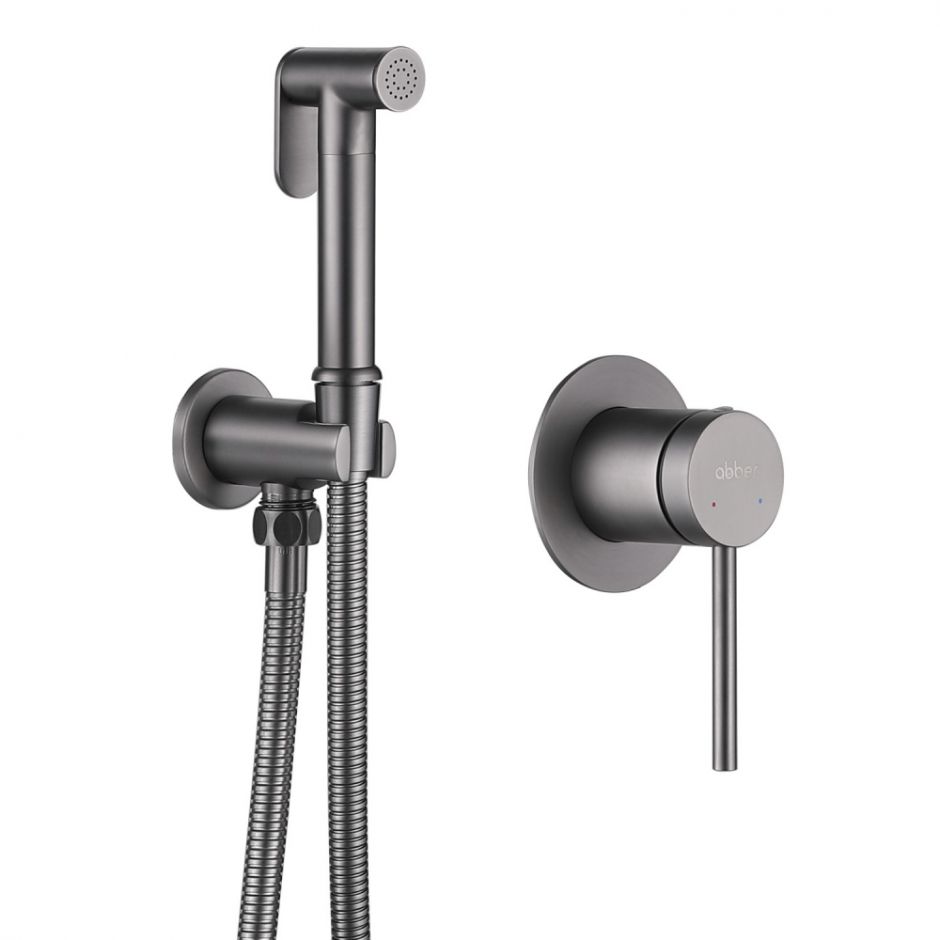 Изображение Смеситель ABBER Emotion AF8825NG с гигиеническим душем, никель