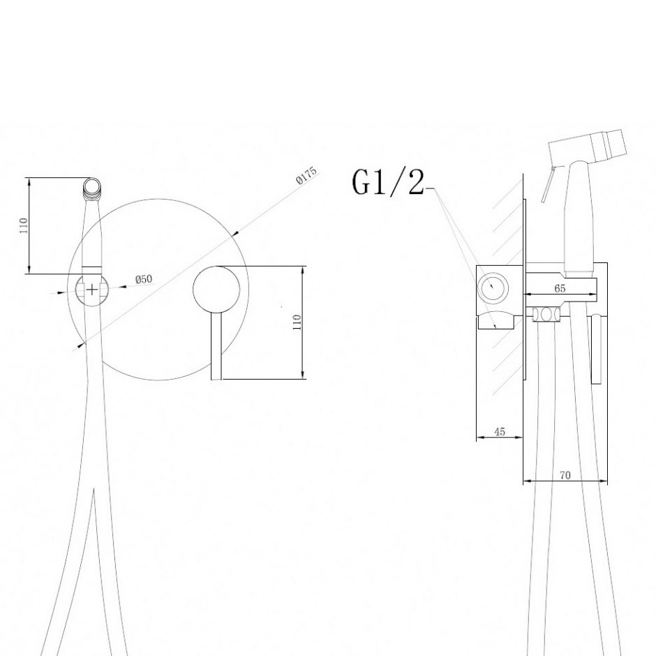 Смеситель ABBER Emotion AF8826NG с гигиеническим душем, никель ФОТО