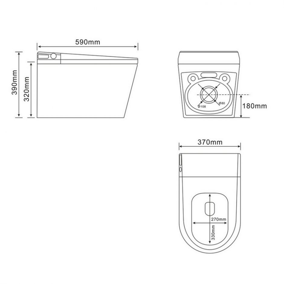 Комплект ABBER подвесной электронный унитаз-биде Bequem AC1119S белый с импульсным смывом с инсталляцией AC0101P ФОТО
