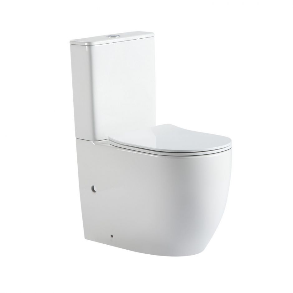 Изображение Унитаз ABBER Bequem AC1110T компакт белый, безободковый, смыв торнадо