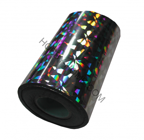 Фольга для переноса на ткань B04 Серебряная призма, Рулонная, 640/210 мм, 120 м, голография