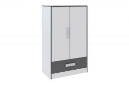 ТЭББИ Шкаф малый (ш800*г450*в1350мм), Белый/Белый-Графит серый