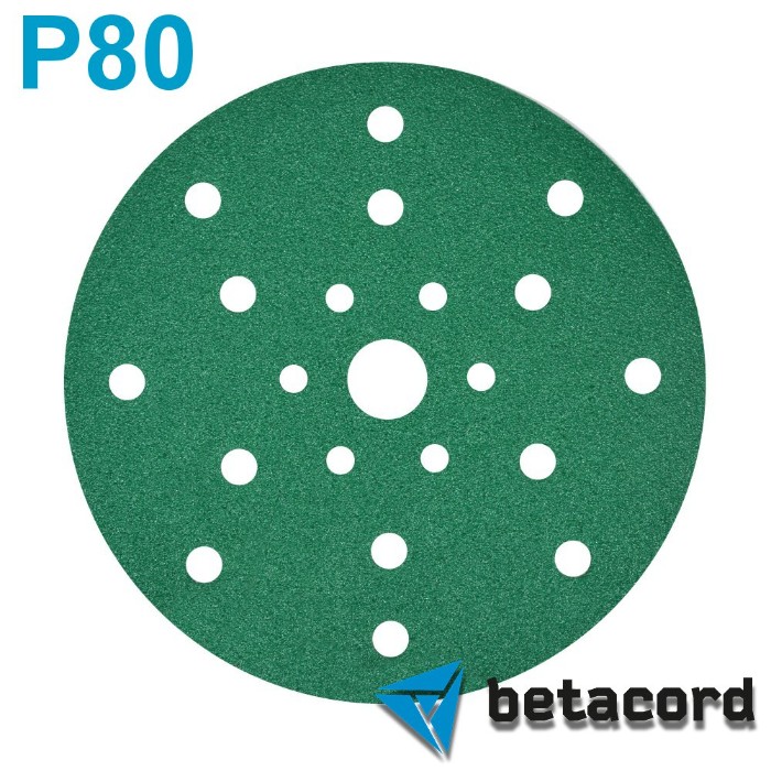 Betacord Malahit P80 Абразивный круг D150мм. 21 отверстие, в упаковке 50шт.