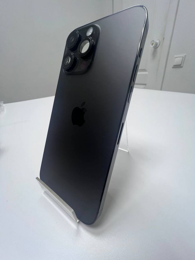 Apple iPhone корпус 14 Pro Max сборе со шлейфами, стеклом камеры оригинал с разбора (снятый) царапины на рамке черный