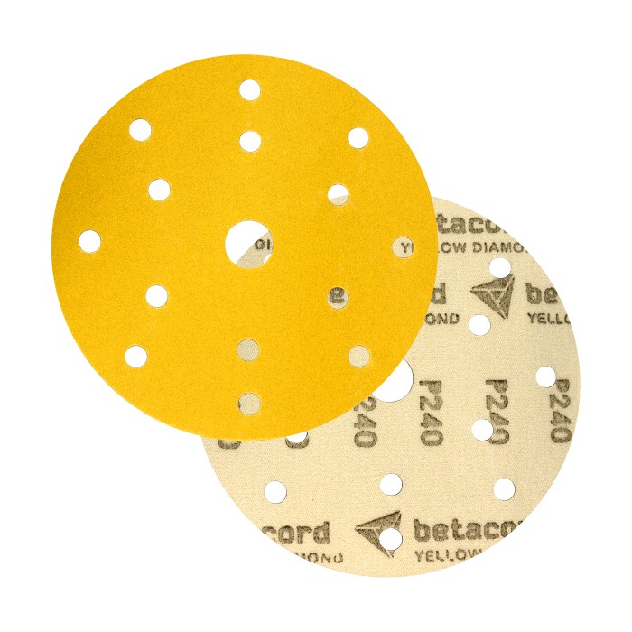 Betacord Yellow Diamond P240 Круг шлифовальный бумажный 15 отв. D150мм., в упаковке 100шт.