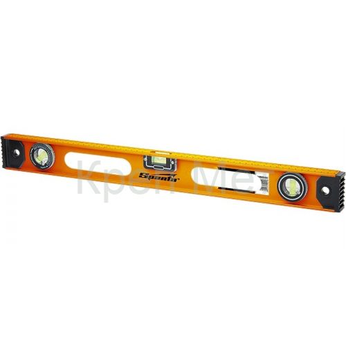 Уровень алюминиевый "Рельс", 400 мм, 3 глазка (1 поворотный) Sparta