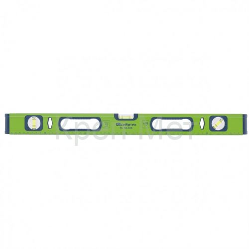 Уровень алюминиевый УС-1, 0-1200, фрезерованный, 3 глазка, рукоятки, 1200 мм Сибртех