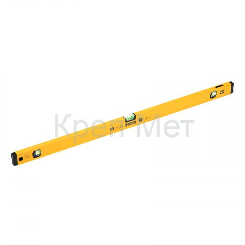 Уровень алюминиевый, магнит, фрезерованный, 3 глазка (1 зеркал.) 0,5 мм/м, 1000 мм Denzel