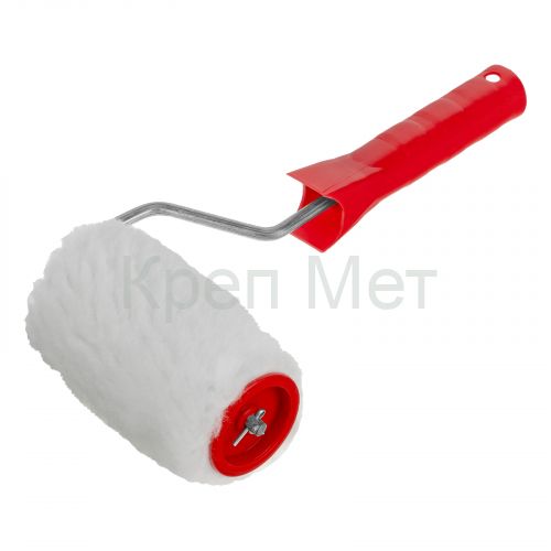 Валик "Искусственный мех", в сборе, 100 мм, D 48 мм, D ручки 6 мм, крепление шплинтом Сибртех