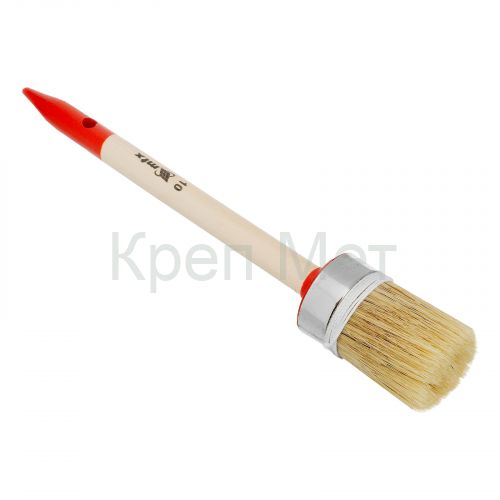 Кисть круглая, Профи №10 (40 мм) натуральная щетина, деревянная ручка MTX