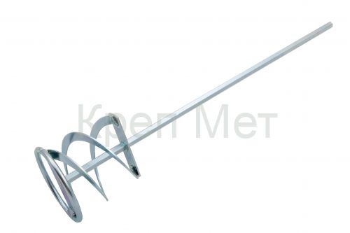 Миксер для красок и штукатурных смесей, 80 х 400 мм, оцинкованный, шестигранный хвостовик 8 мм Denzel