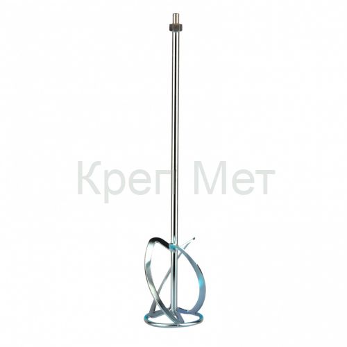 Насадка для миксера, для легких растворов, 120 х 590 мм, оцинкованная, хвостовик резьба М14 Сибртех