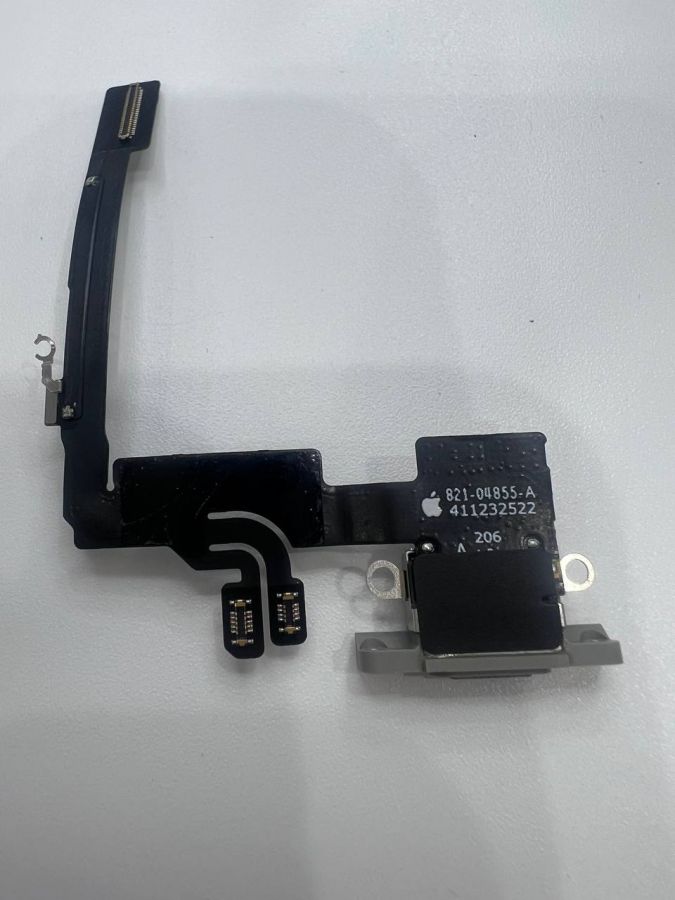 Apple iPhone 16 pro нижний шлейф с разъёмом зарядки оригинал с разбора (снятый) серый