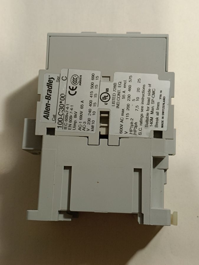 100-c30*00  ALLEN-BRADLEY Контактор 3п 30А AC-3, Uкат. 230V AC, 100C30*00