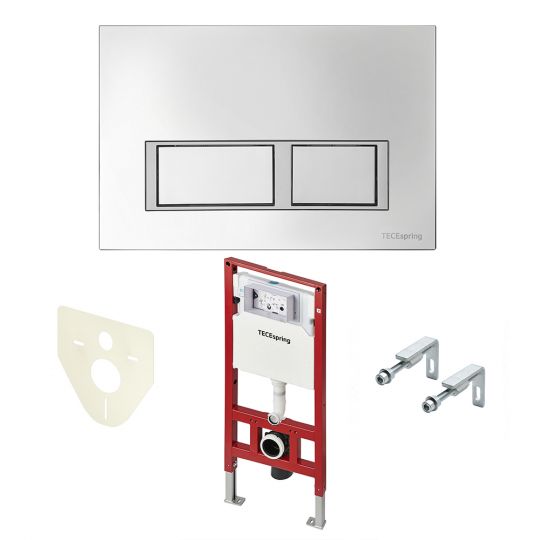 Комплект TECE TECEspring Base панель смыва с прямоугольными кнопками S401201