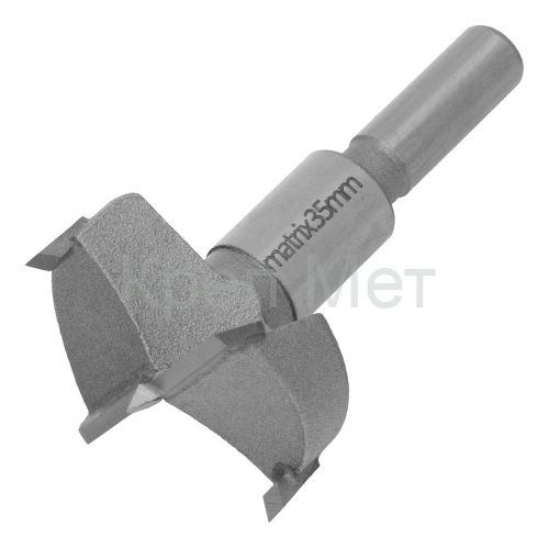 Сверло Форстнера по дереву, 35 мм, твердосплавные пластины, цилиндрический хвостовик Matrix