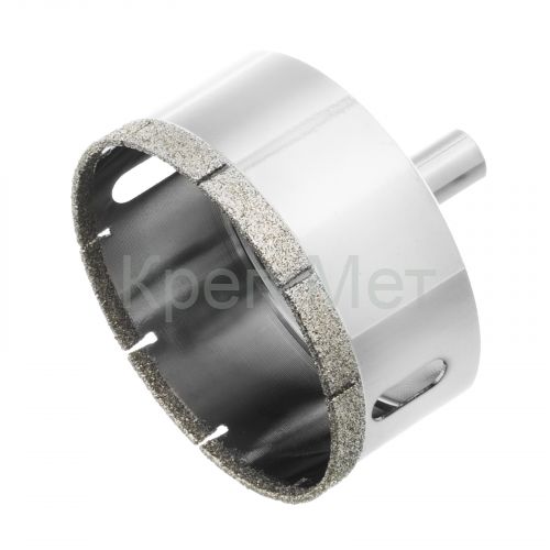 Сверло по стеклу и керамической плитке, 65 х 55 мм, цилиндрический хвостовик Сибртех