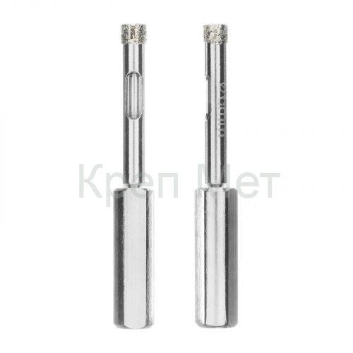 Сверло алмазное по керамограниту, 6 х 67 мм, трехгранный хвостовик, 2 шт Matrix
