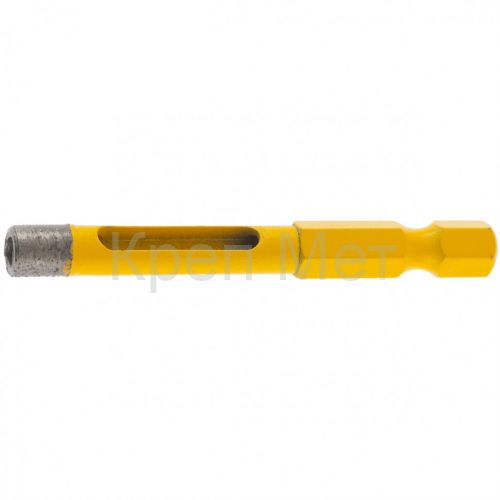 Сверло алмазное по керамограниту, 6 х 35 мм, шестигранный хвостовик Denzel