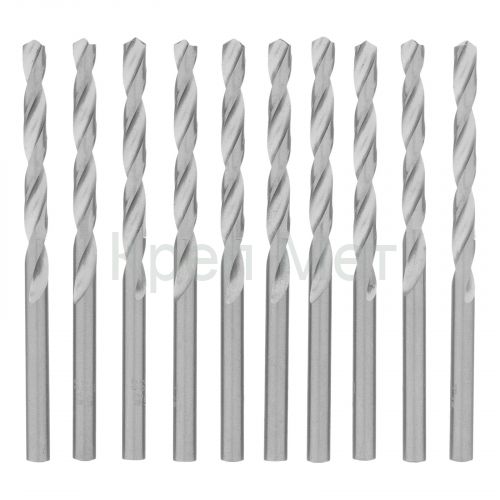 Сверло по металлу, 5.5 мм, полированное, HSS, 10 шт, цилиндрический хвостовик Matrix