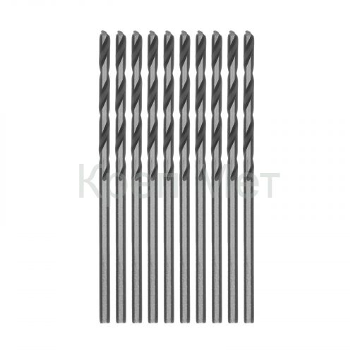 Сверло по металлу, 2 мм, быстрорежущая сталь, 10 шт, цилиндрический хвостовик Сибртех