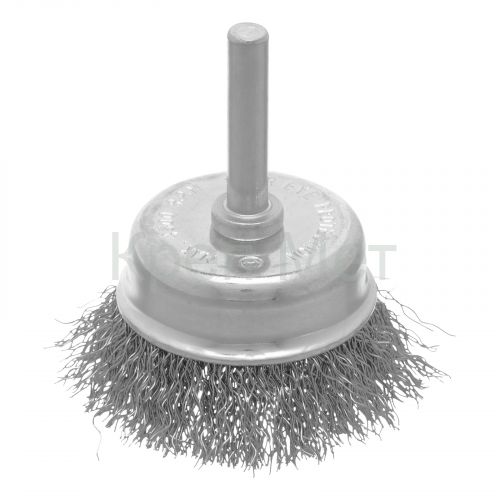 Щетка для дрели, 50 мм, "чашка" со шпилькой, витая проволока 0.3 мм Сибртех