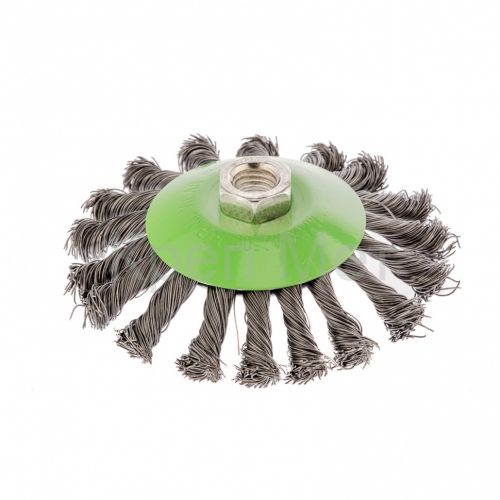 Щетка для УШМ, 115 мм, М14, "тарелка", крученая проволока 0.5 мм Сибртех