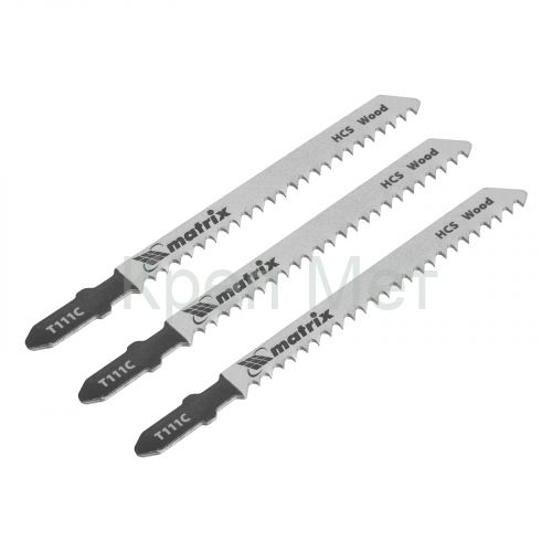 Полотна для электролобзика по дереву, 3 шт, T111C, 75 х 3 мм, HCS Matrix Professional