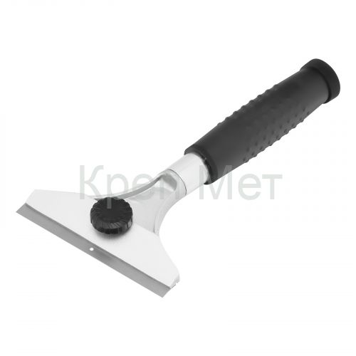 Скребок, 100 мм, фиксированное лезвие, металлическая обрезиненная ручка Matrix