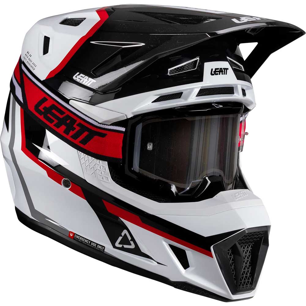 Leatt Kit Moto 7.5 V26 White/Red (2026)  шлем + очки Leatt Velocity 4.5