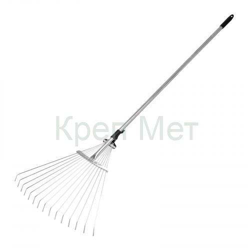 Грабли веерные стальные, 190 - 520 х 1200 - 1500 мм, 15 зубьев, раздвижные, стальной черенок, Palisad