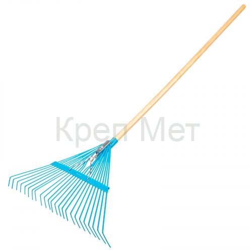 Грабли веерные стальные, 540 х 1450 мм, 24 плоских зуба, лакированный черенок, Luxe, Palisad