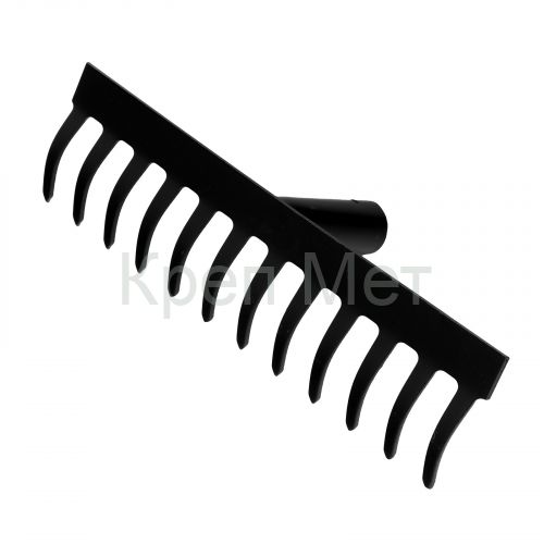 Грабли стальные, 300 мм, 12 прямых зубьев, без черенка, Сибртех