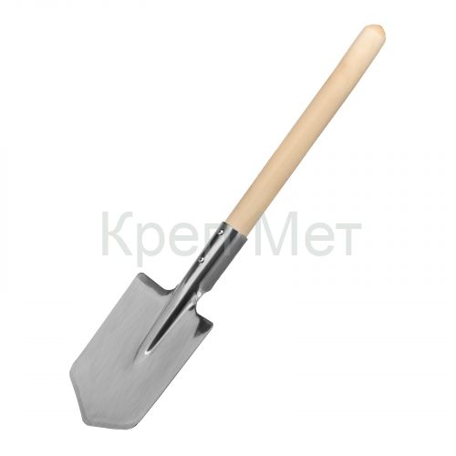 Лопата саперная, нержавеющая сталь, 153х180х585 мм, деревянный черенок, Сибртех