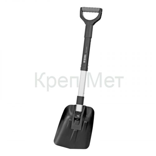 Лопата автомобильная складная, алюминиевая, 220х280х585-870 мм, телескопический черенок Denzel