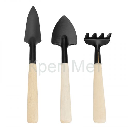 Набор по уходу за комнатными растениями, деревянные рукоятки, 3 предмета, Palisad