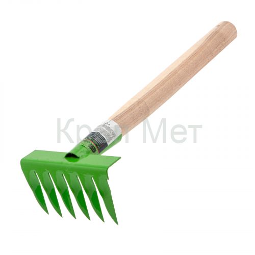 Грабли витые 6 - зубые, 120 х 390 мм, стальные, деревянная рукоятка, Агроном, Сибртех