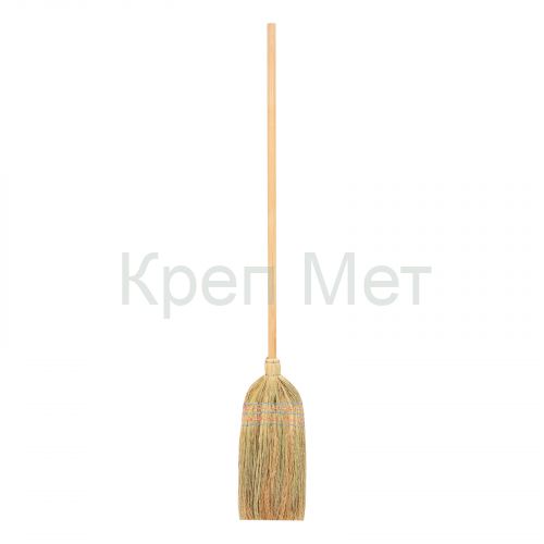 Метла натуральная, деревянный черенок