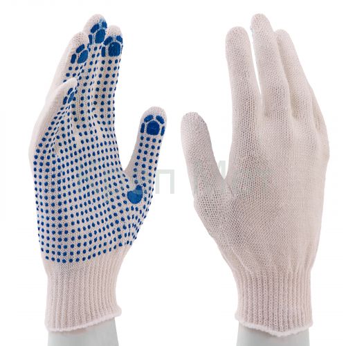 Перчатки х/б, ПВХ покрытие, "Точка", 10 класс