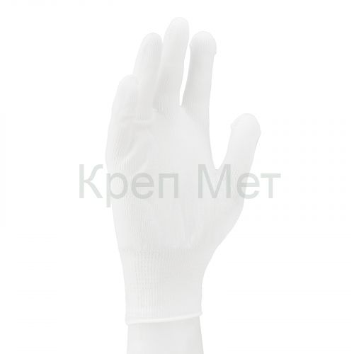 Перчатки Нейлон, 13 класс, белые, L