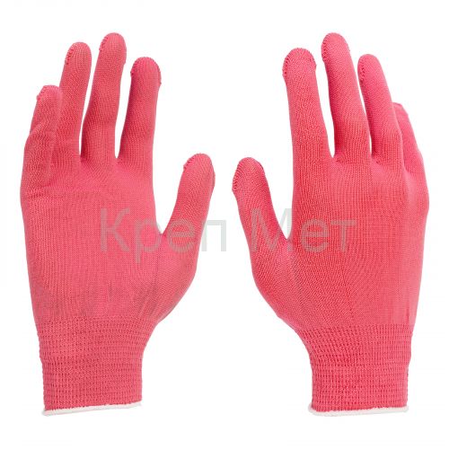 Перчатки Нейлон, 13 класс, цвет розовая фуксия, L