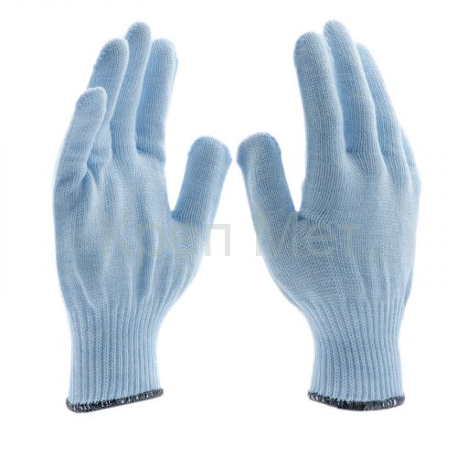 Перчатки трикотажные, акрил, цвет зенит, оверлок Сибртех