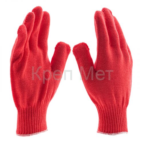 Перчатки трикотажные, акрил, коралл, оверлок Сибртех